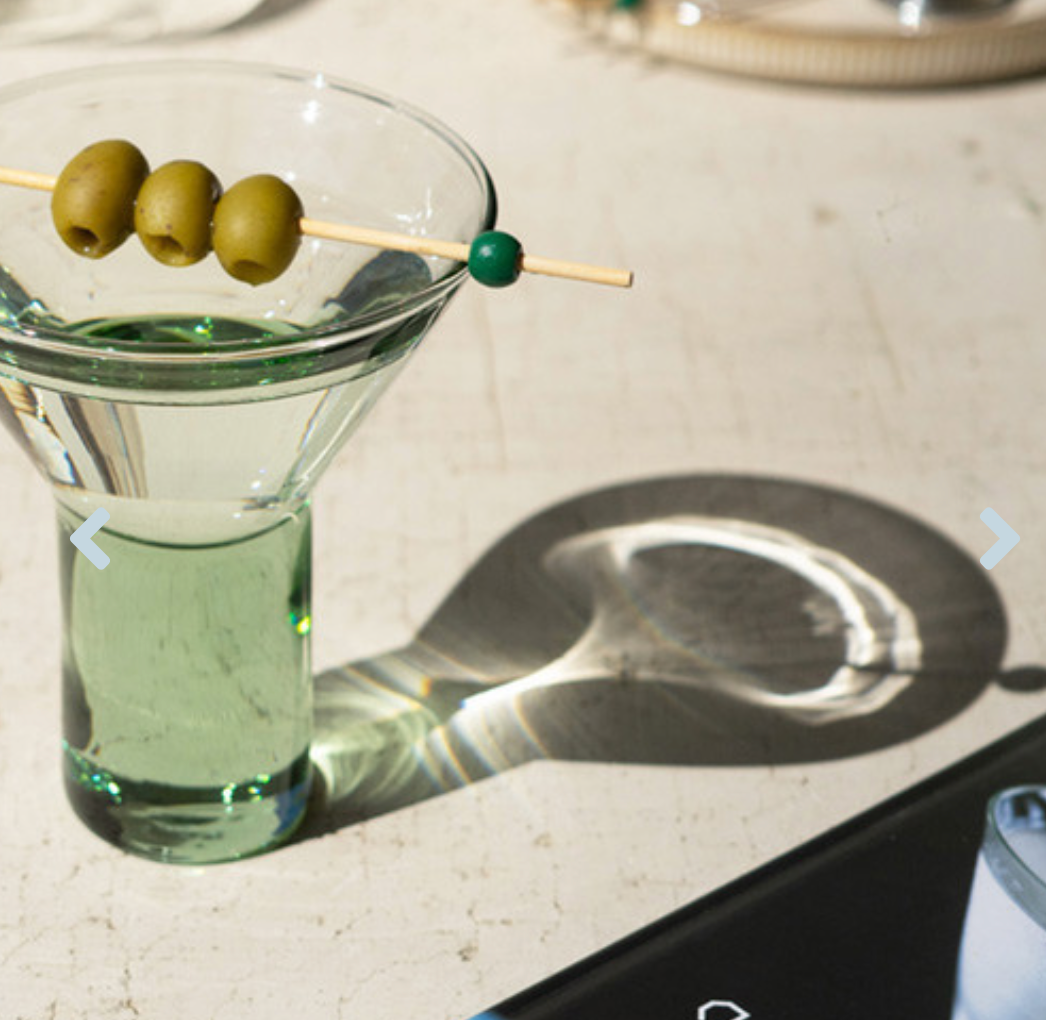 Set of 6 Clear Martini Glass with Solid Base