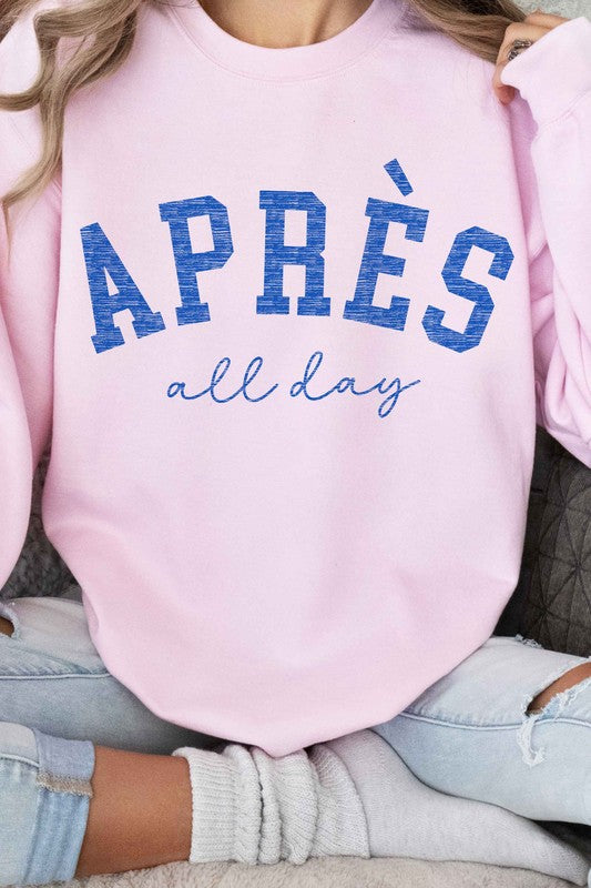 APRES SKI ALL DAY GRAPHIC SWEATSHIRT