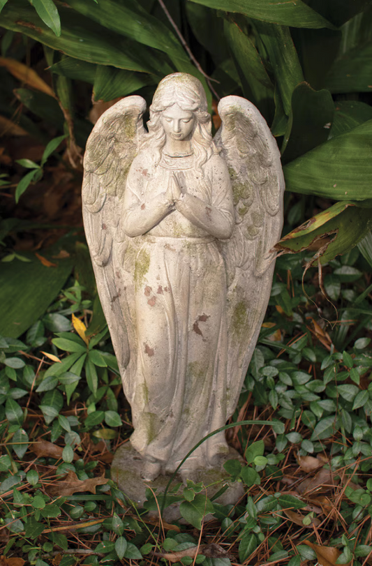 Faux Concrete Angel Yard Art