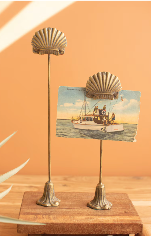 Set of 2 Metal Shell Note Clips