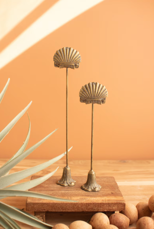 Set of 2 Metal Shell Note Clips