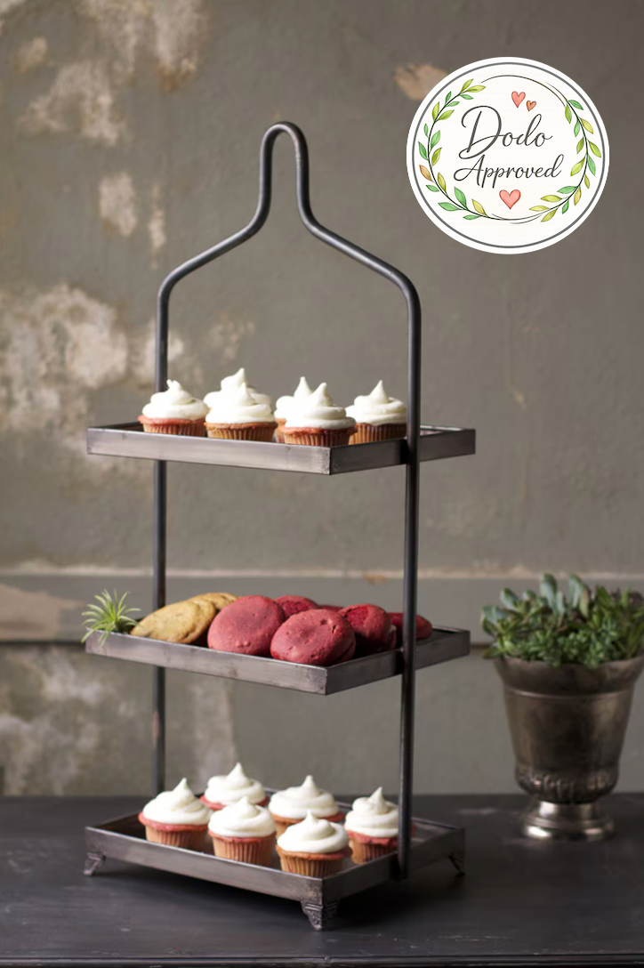 Three-Tiered Metal Display