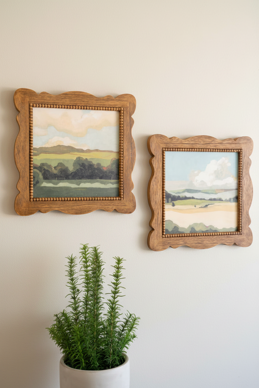 Landscape Prints on Off-White Wall