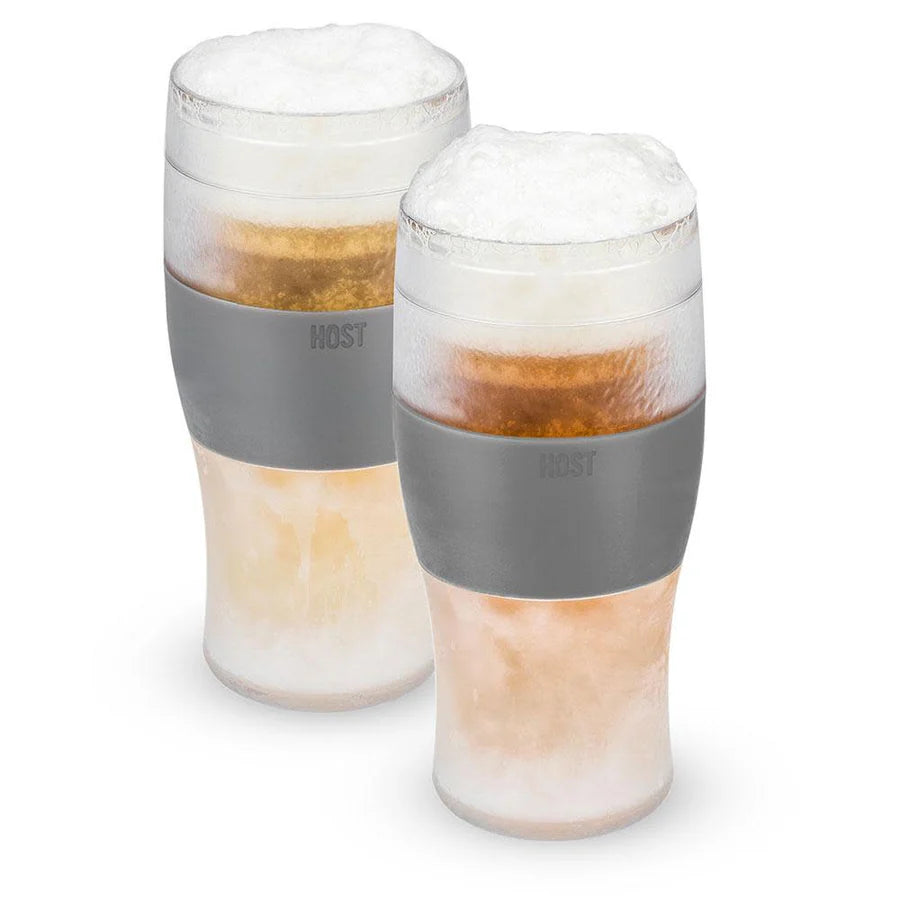 HOST - Beer FREEZE Cooling Cup in Gray, Set of 2