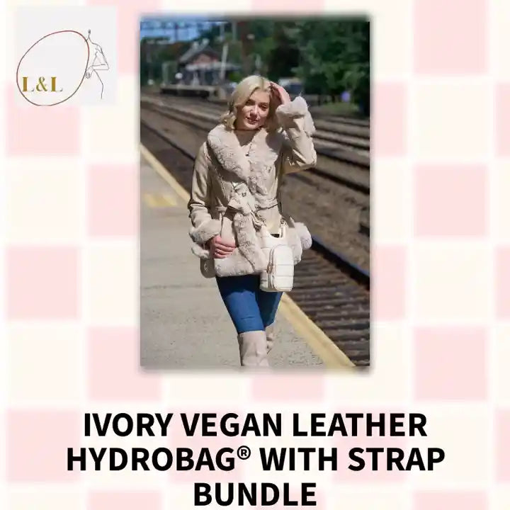 Ivory Vegan Leather HydroBag&reg; with Strap Bundle by@Outfy