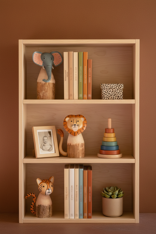Safari Trio Spread Across Multiple Shelves