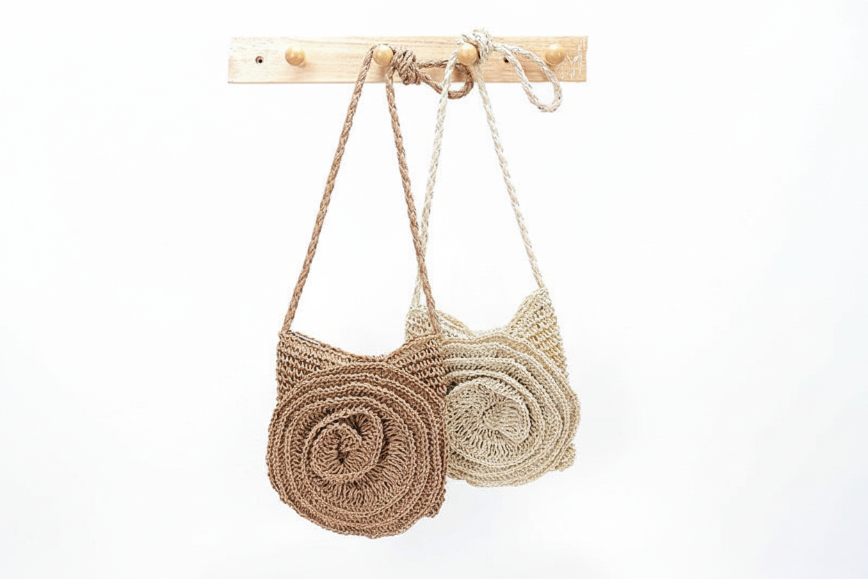 Two spiral 
crossbody bags 